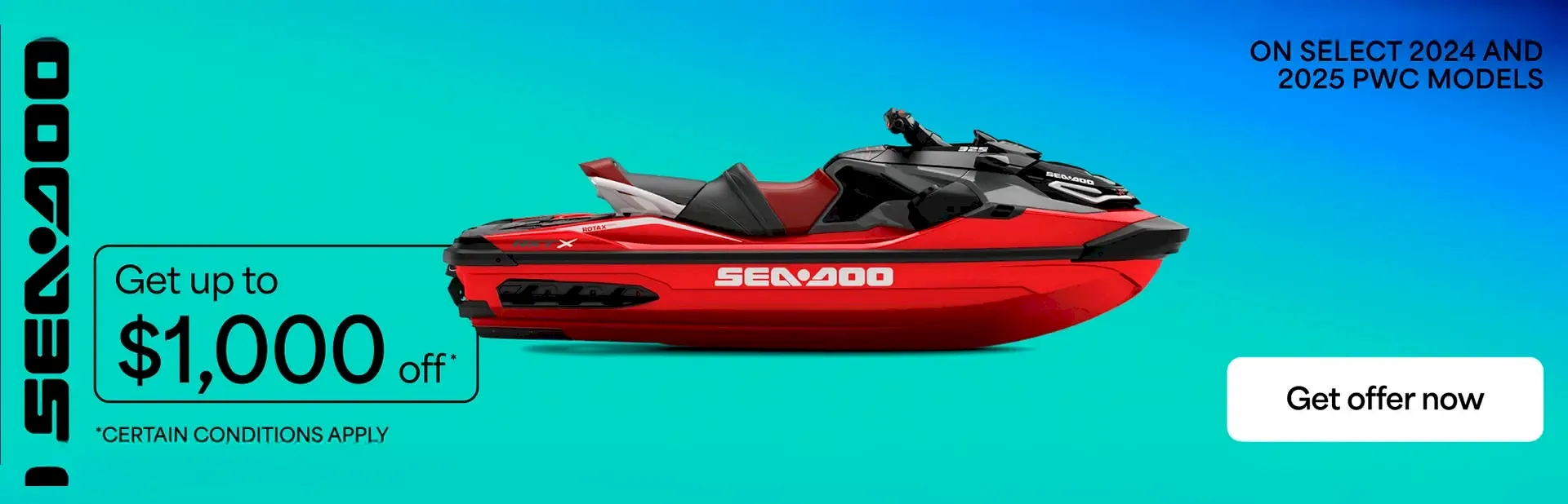 You are currently viewing Get up to $1,000 on select 2024-2025 Sea-Doo personal watercraft models