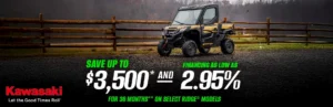 Read more about the article SAVE UP TO $3,500* AND FINANCING AS LOW AS 2.95% FOR 36 MONTHS** ON SELECT RIDGE / RIDGE XR MODELS
