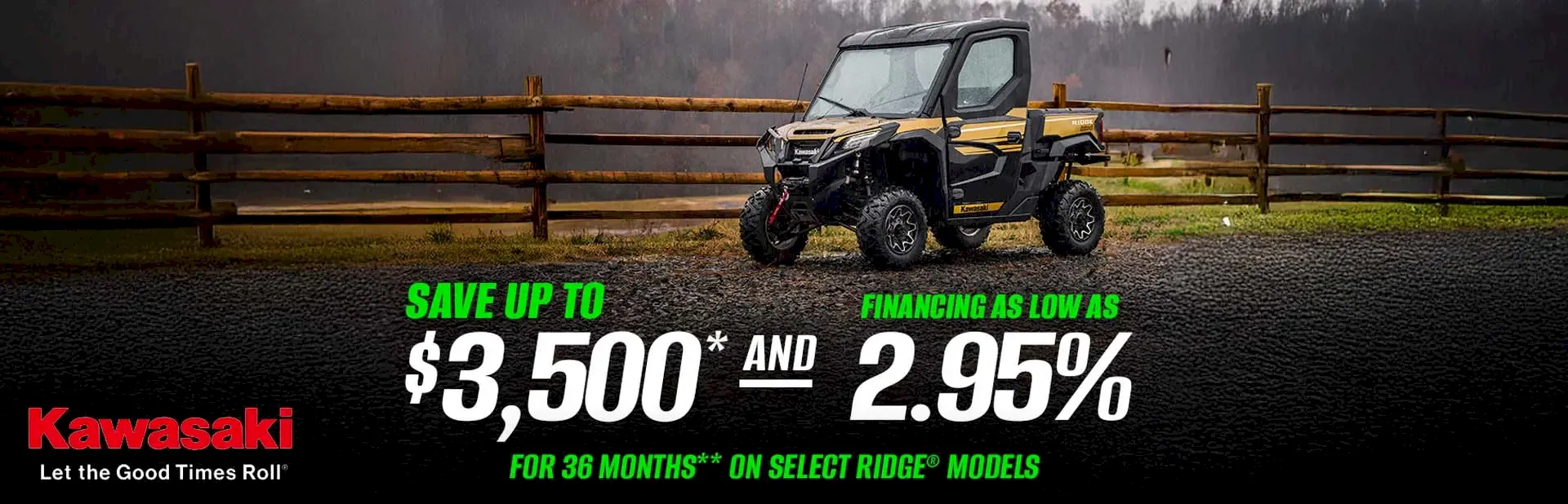 Read more about the article SAVE UP TO $3,500* AND FINANCING AS LOW AS 2.95% FOR 36 MONTHS** ON SELECT RIDGE / RIDGE XR MODELS