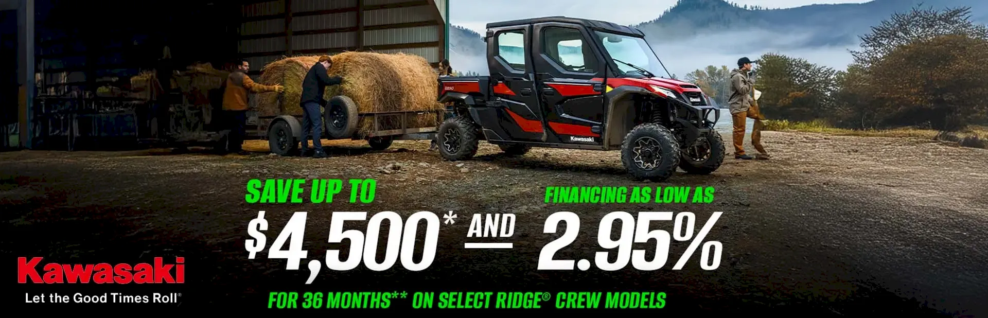 You are currently viewing SAVE UP TO $4,500* AND FINANCING AS LOW AS 2.95% FOR 36 MONTHS** ON SELECT RIDGE CREW / RIDGE XR CREW MODELS