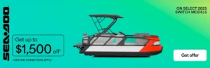 Read more about the article Rebates up to $1,500 on select 2025 Sea-Doo Switch models