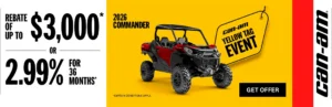 Read more about the article Save up to $3,000 or 2.99% for 36 months on select 2026 Commander