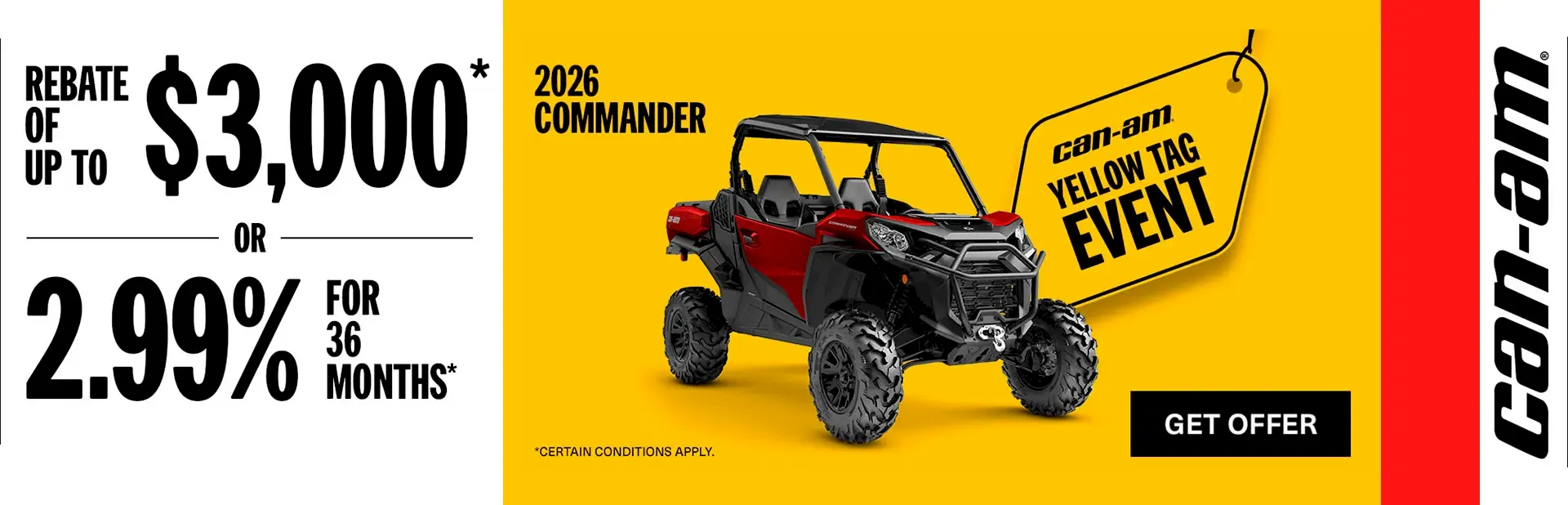 You are currently viewing Save up to $3,000 or 2.99% for 36 months on select 2026 Commander