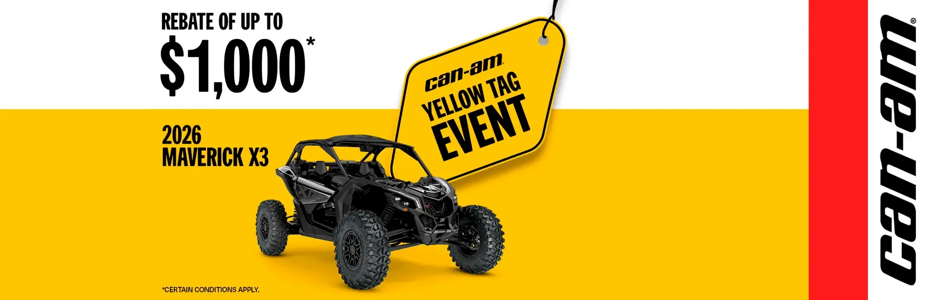 Read more about the article Rebate of up to $1,000 on select 2026 Maverick X3 models