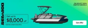 Read more about the article Rebates up to $8,000 or financing starting at 0% for 36 months on select 2024 Sea-Doo Switch models
