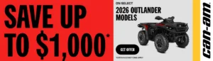 Read more about the article Can-Am – Save up to $1,000 on select 2026 Outlander models