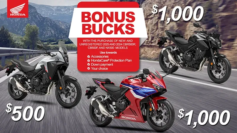 Read more about the article Honda – Up To $1000 Bonus Bucks