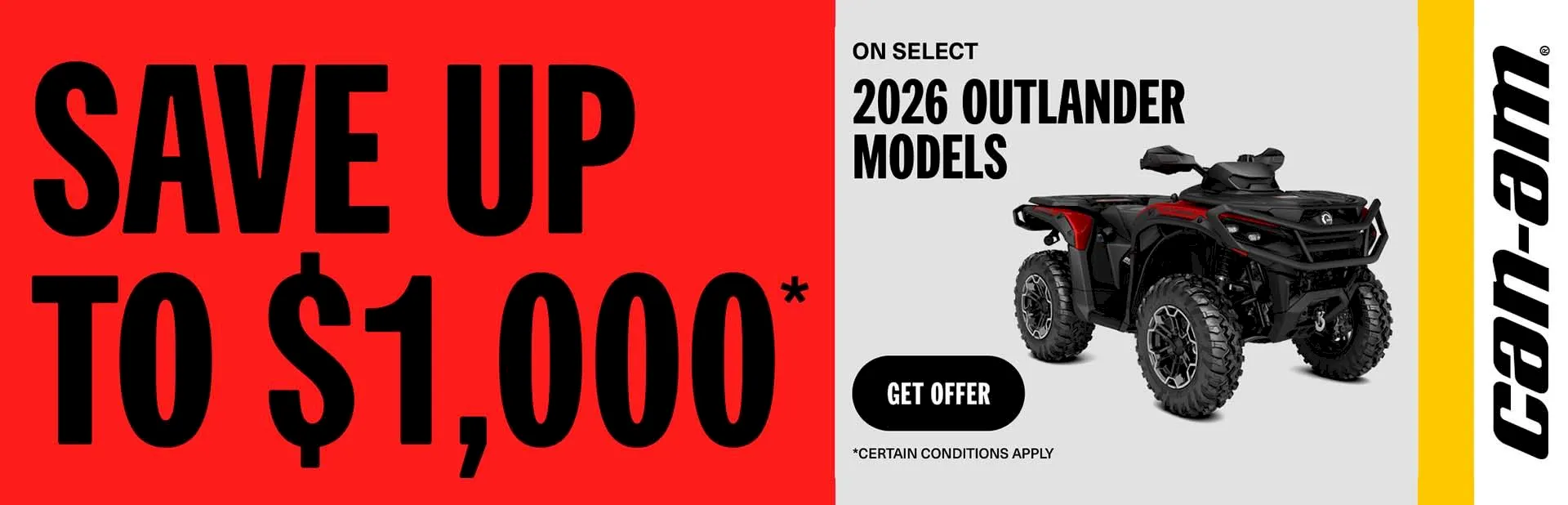 You are currently viewing Save up to $1,000 on select 2026 Outlander models