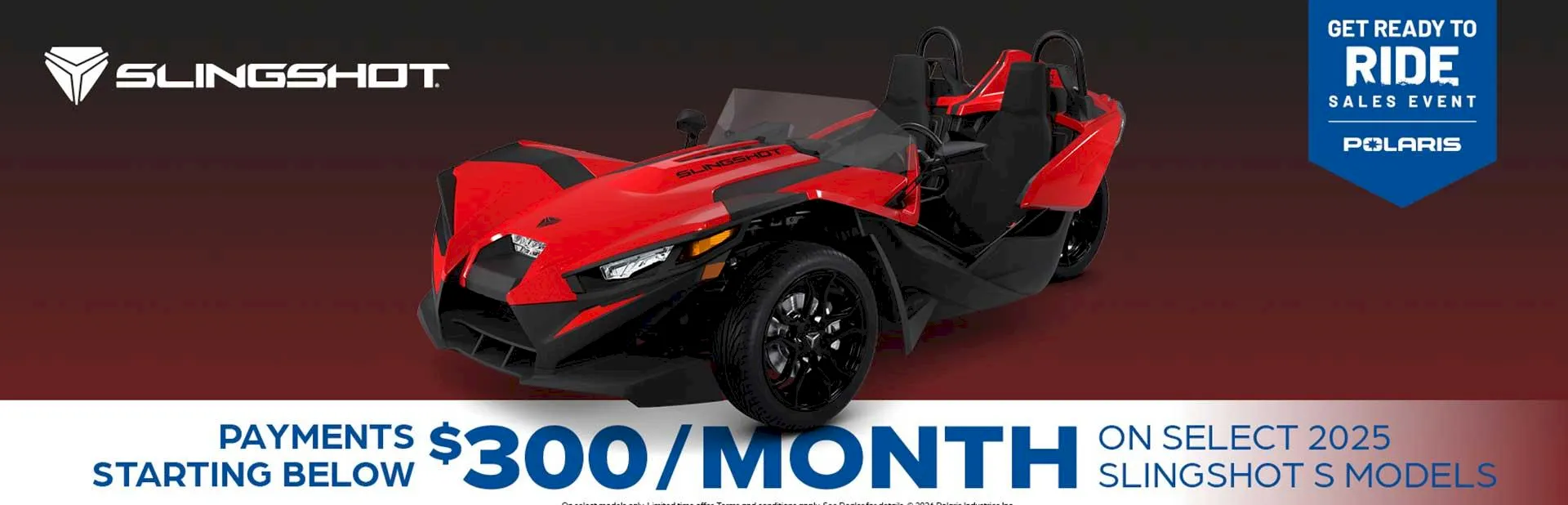Read more about the article Payments Starting at $300 per month for Select Slingshot S Models