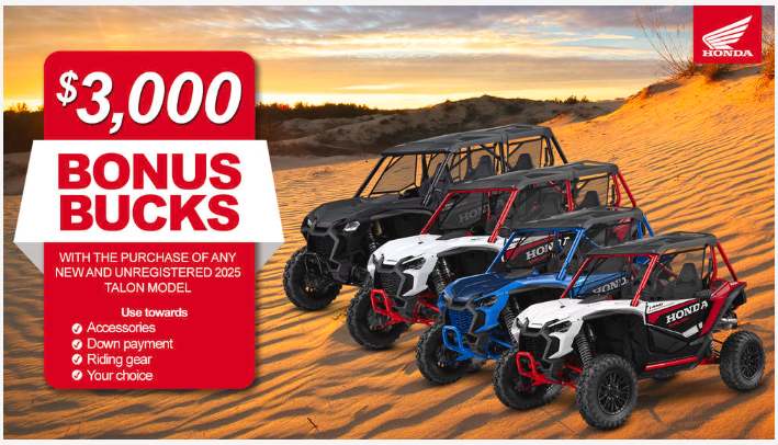 Read more about the article $3,000 Bonus Bucks on Talon models